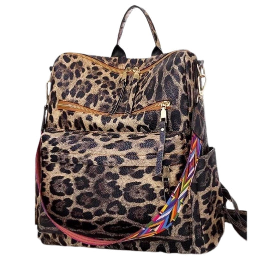 Brown Leopard Brooke Backpack